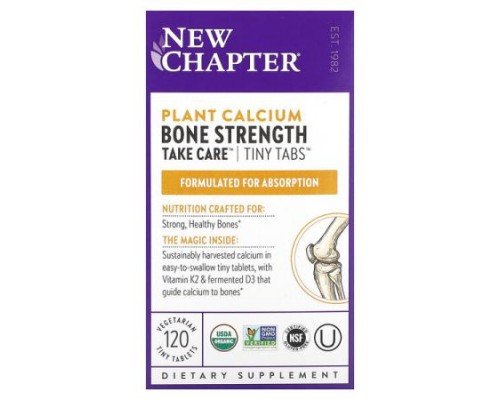 New Chapter, Plant Calcium, Bone Strength Take Care, 120 Vegetarian Tiny Tablets