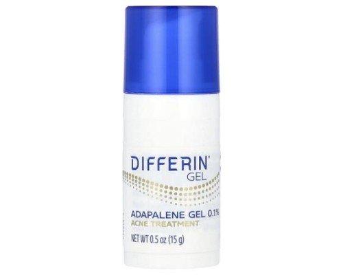 Differin, Adapalene Gel 0.1%, Acne Treatment, 0.5 oz (15 g)