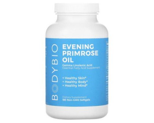 BodyBio, Evening Primrose Oil, 180 Non-GMO Softgels