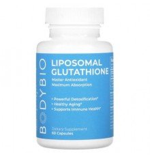 BodyBio, Liposomal Glutathione, 60 Capsules (250 mg per Capsule)