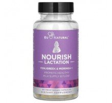 Eu Natural, Nourish Lactation, Fenugreek & Moringa+, 60 Vegetarian Capsles
