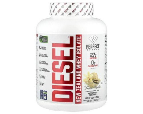 PERFECT Sports, Diesel®, New Zealand Whey Isolate, French Vanilla, 5 lb (2.27 kg)