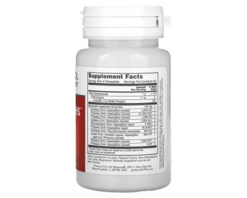 Protocol for Life Balance, ProtoZymes, 90 Chewables