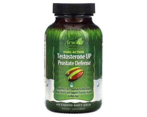 Irwin Naturals, Testosterone UP Prostate Defense, Dual-Action, 60 Liquid Soft-Gels