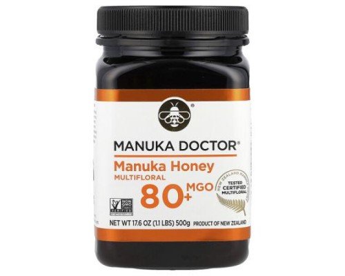 Manuka Doctor, Manuka Honey, Multifloral , MGO 80+, 17.6 oz (500 g)