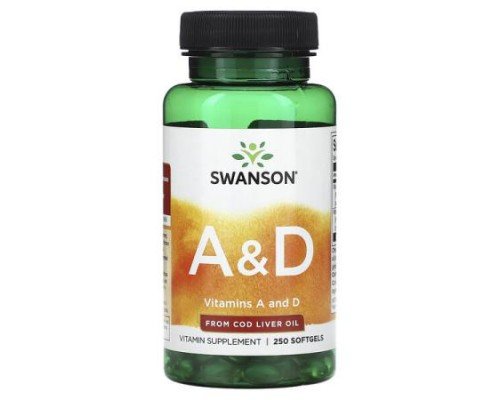 Swanson, Vitamins A and D, 250 Softgels