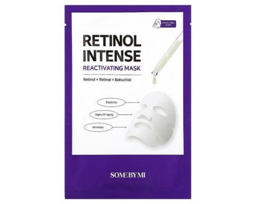 SOME BY MI, Retinol Intense, Reactivating Beauty Mask, 1 Sheet Mask, 0.77 oz (22 g)