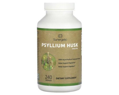 Sunergetic, Psyllium Husk Dietary Fiber, 240 Capsules (725 mg per Capsule)