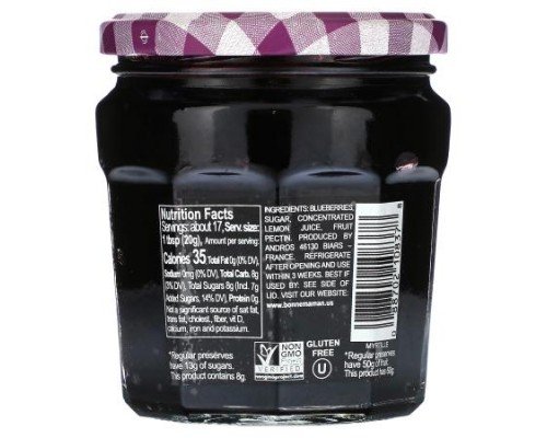Bonne Maman, Blueberry Fruit Spread, 11.8 oz (335 g)
