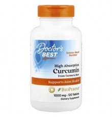 Doctor's Best, High Absorption Curcumin, 120 Tablets
