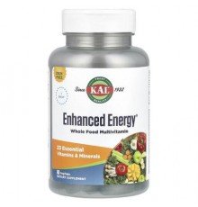KAL, Enhanced Energy®, Whole Food Multivitamin, Iron Free, 60 VegTab