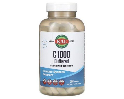 KAL, C 1000 Sustained Release, Buffered, 250 Tablets