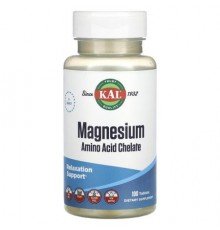 KAL, Magnesium Amino Acid Chelate, 100 Tablets