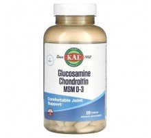 KAL, Glocosamine Chondroitin MSM D-3, 120 tablets