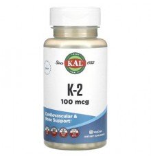 KAL, K-2, 100 mcg, 60 VegCaps