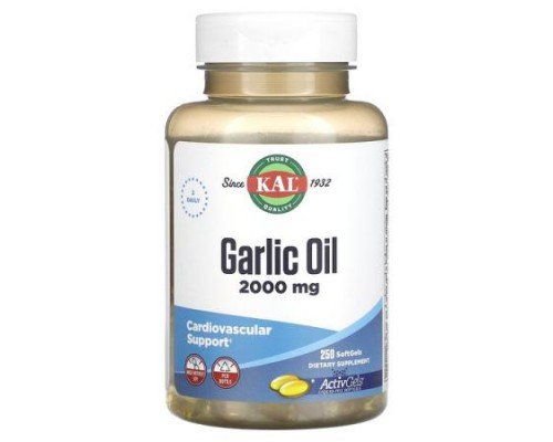 KAL, Garlic Oil, 2,000 mg, 250 Softgels