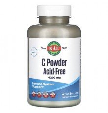 KAL, C Powder, Acid-Free, 4,200 mg, 8 oz (227 g)
