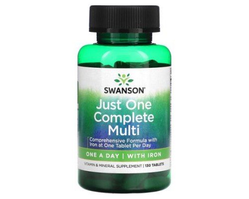 Swanson, Just One Complete Multi with Iron, 130 Tablets