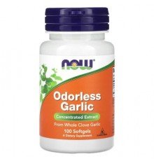 NOW Foods, Odorless Garlic, Concentrated Extract, 100 Softgels (25 mg per Softgel)