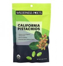 Wilderness Poets, Organic Organic California Pistachios, Unsalted, 6 oz (170 g)