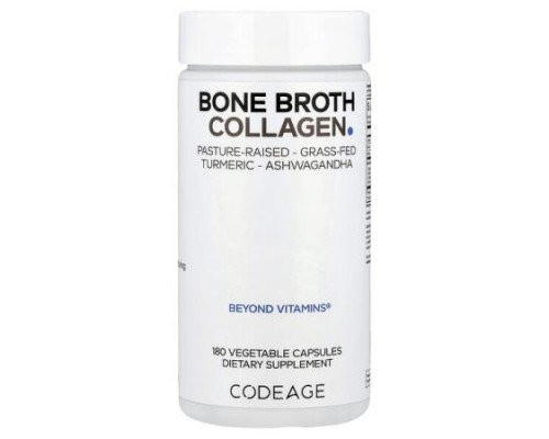 Codeage, Bone Broth Collagen, 180 Vegetable Capsules