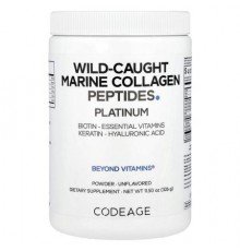 Codeage, Wild-Caught Marine Collagen Peptides Powder, Platinum, Unflavored, 11.5 oz (326 g)