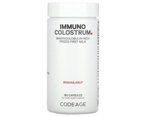 Codeage, Immuno Colostrum, 180 Capsules (500 mg per Capsule)