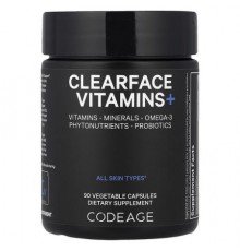 Codeage, Clearface Vitamins+, 90 Vegetable Capsules