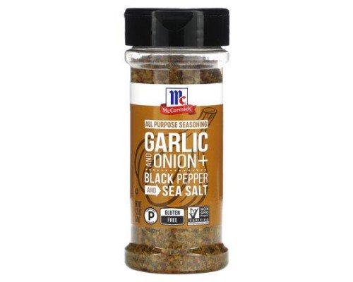 McCormick, All Purpose Seasoning, Garlic and Onion + Black Pepper and Sea Salt, 4.25 oz (120 g)