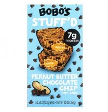 Bobo's Oat Bars, Stuff'd Oat Bars, Peanut Butter Chocolate Chip, 12 Bars, 2.5 oz (70.8 g) Each
