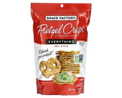 Snack Factory, Pretzel Crisps, Everything, Deli Style, 7.2 oz (204 g)