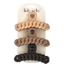 Kitsch, Chain Claw Clips, Neutral, 3pc Set
