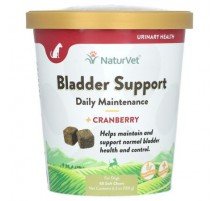 NaturVet, Bladder Support Daily Maintenance + Cranberry, For Dogs, 60 Soft Chews, 6.3 oz (180 g)