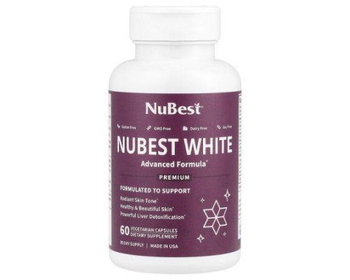 NuBest, Nubest White, 60 Vegetarian Capsules