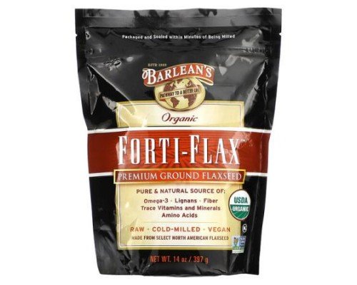 Barlean's, Organic Forti-Flax, Premium Ground Flaxseed, 14 oz (397 g)