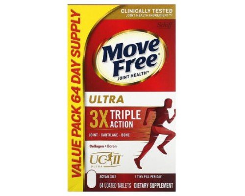 Schiff, Move Free Joint Health, Ultra, Triple Action, 64 Coated Tablets