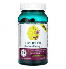 Schiff, Neuriva, Brain + Energy, Natural Blackberry, 75 Gummies