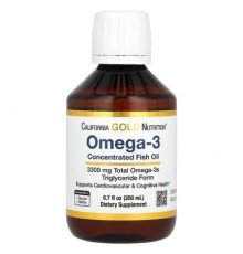 California Gold Nutrition, Norwegian Extra Strength Omega 3 Fish Oil, Natural Lemon, 6.7 fl oz (200 ml)