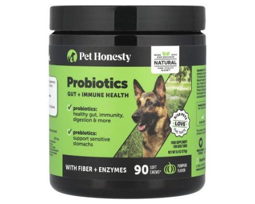 Pet Honesty, Probiotics, For Adult Dogs, Pumpkin, 90 Soft Chews, 9.5 oz (270 g)