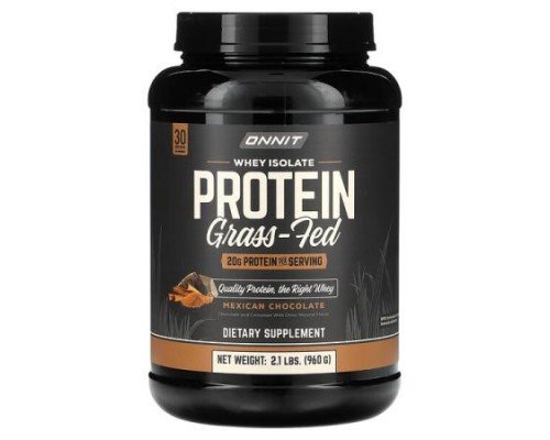 Onnit, Whey Isolate Protein, Grass-Fed, Mexican Chocolate, 2.1 lbs (960 g)