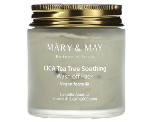 Mary & May, CICA Tea Tree Soothing, Wash Off Pack, 4.4 oz (125 g)