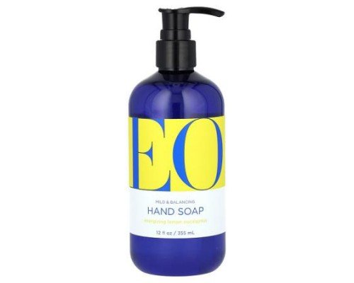 EO Products, Hand Soap, Energizing Lemon Eucalyptus, 12 fl oz (355 ml)