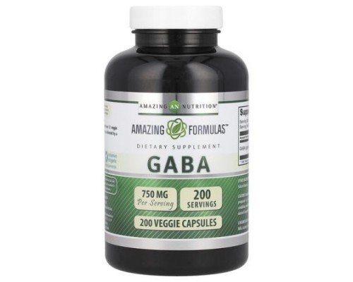 Amazing Nutrition, GABA, 750 mg, 200 Veggie Capsules