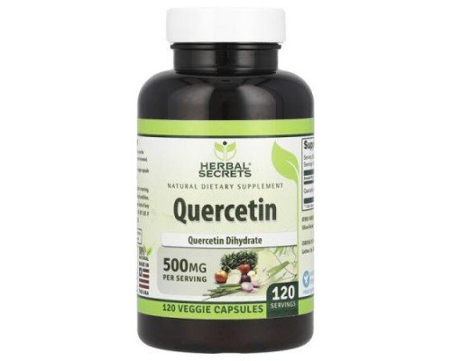 Herbal Secrets, Quercetin, 500 mg, 120 Veggie Capsules