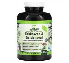 Herbal Secrets, Echinacea & Goldenseal, 450 mg , 250 Veggie Capsules