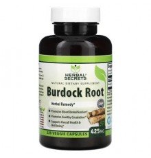 Herbal Secrets, Burdock Root, 425 mg, 120 Veggie Capsules