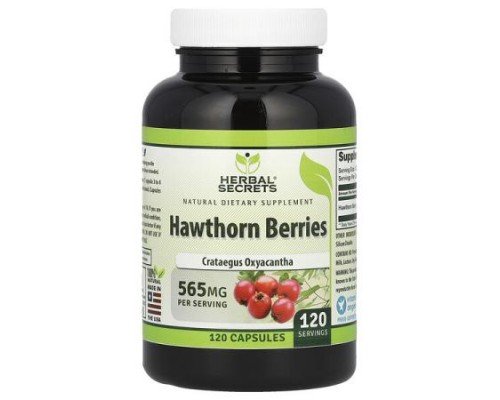 Herbal Secrets, Hawthorn Berries, 565 mg, 120 Capsules