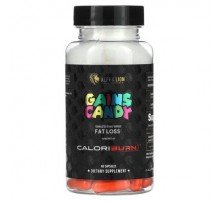 ALPHA LION, Gains Candy, CaloriBurn, 60 Capsules (40 mg per Capsule)