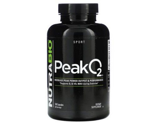 NutraBio, Peak O2, 180 Capsules