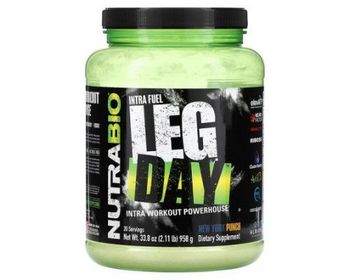 NutraBio, Intra Fuel, Leg Day, New York Punch, 2.11 lb (958 g)